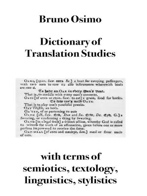 cover image of Dictionary of Translation Studies